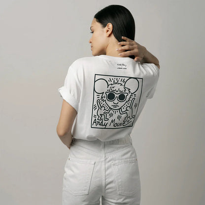 Keith Haring Andy Mouse Tee - White