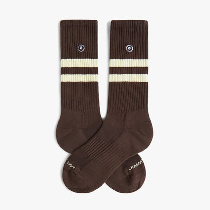 Athletic Essentials Stripes - Espresso Brown
