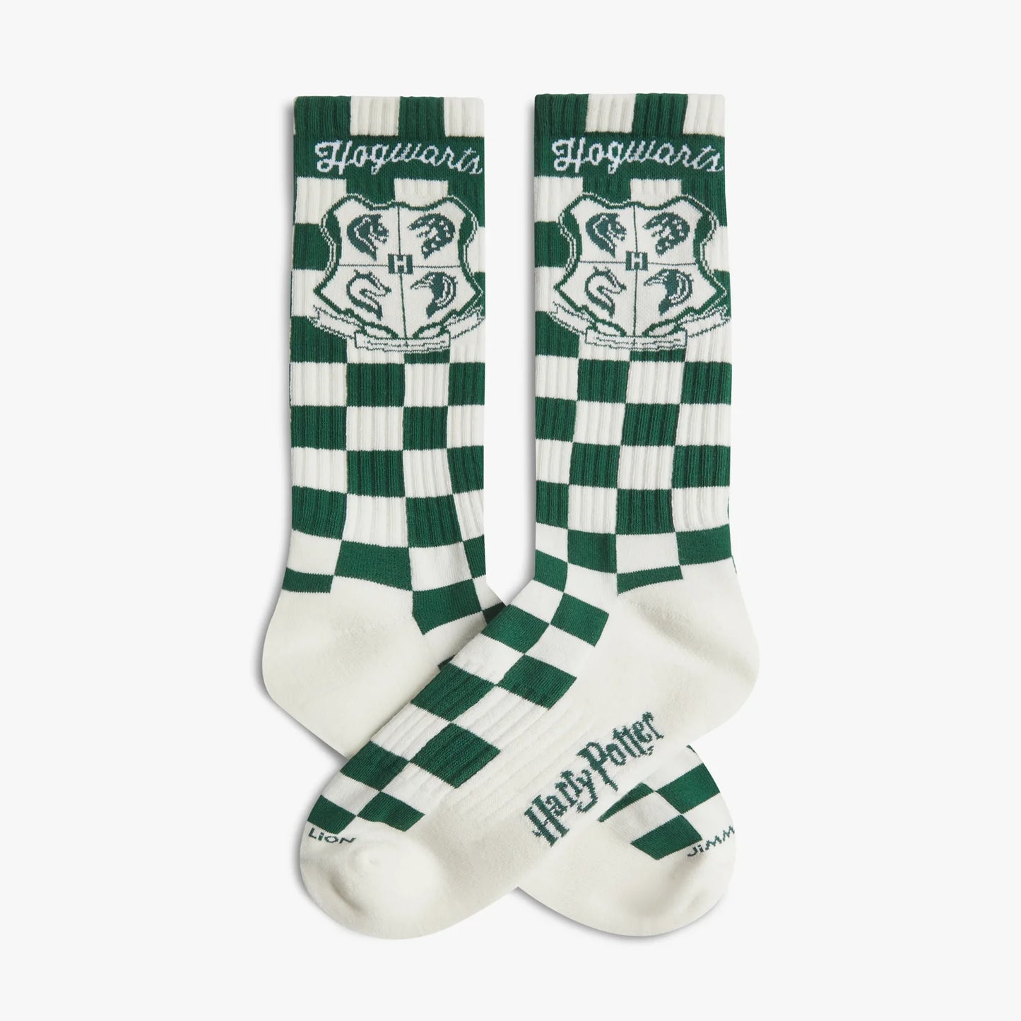Athletic Harry Potter Hogwarts Crest Socks - Green White