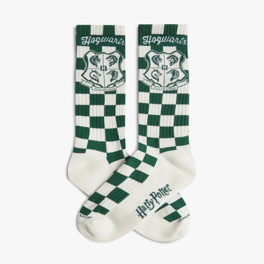 Athletic Harry Potter Hogwarts Crest Socks - Green White