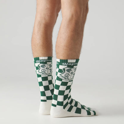 Athletic Harry Potter Hogwarts Crest Socks - Green White