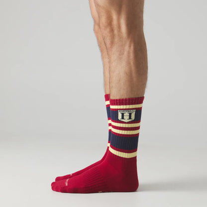 Athletic Harry Potter Hogwarts Socks - Burgundy