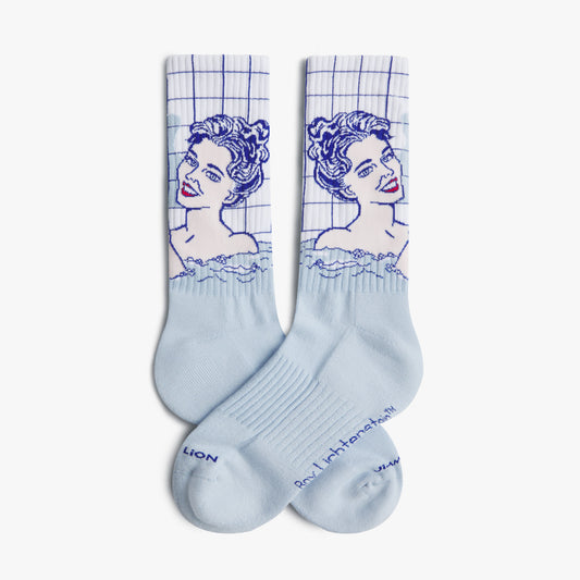 Athletic Roy Lichtenstein Girl in Bath - Light Blue
