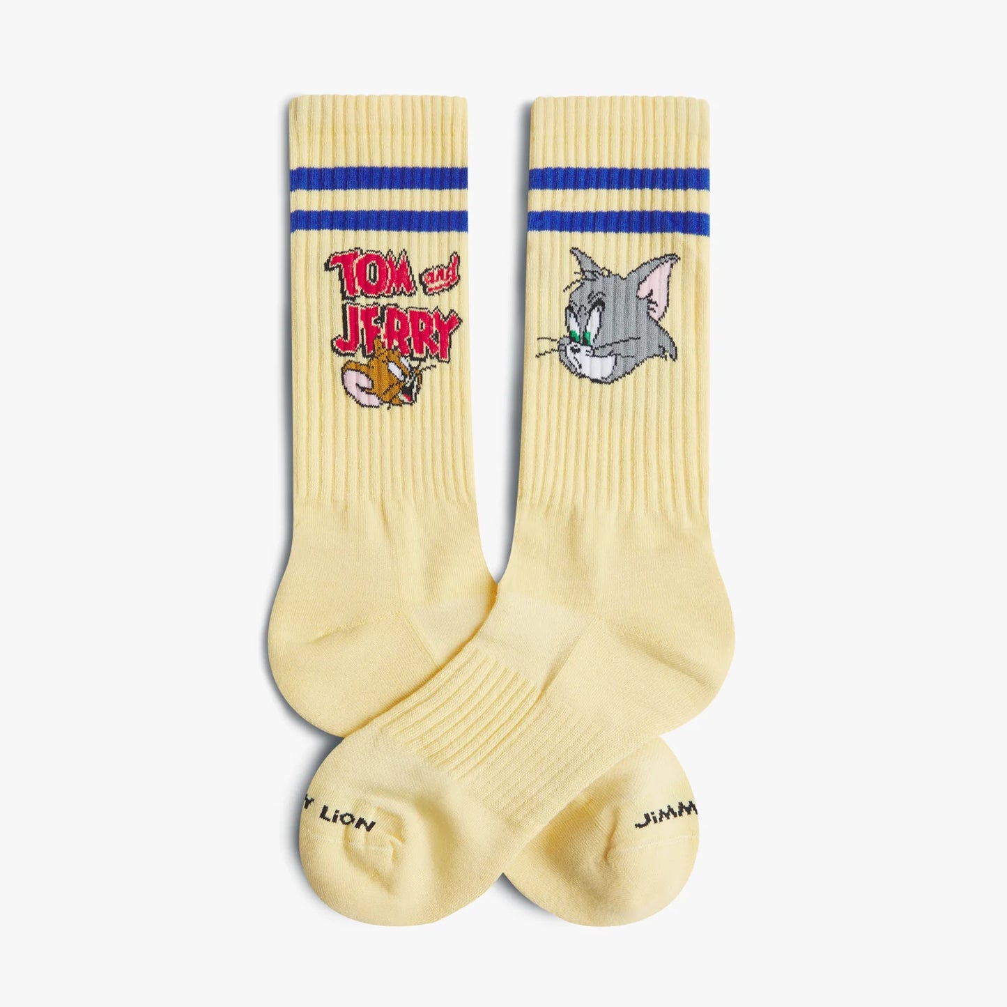 Athletic Tom and Jerry Heads Socks - Yellow