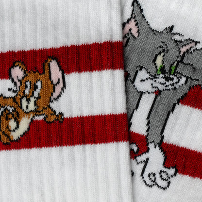 Athletic Tom and Jerry Original Socks - White