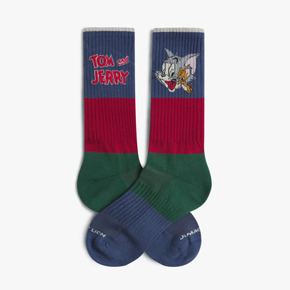 Athletic Tom and Jerry Socks - Navy Blue