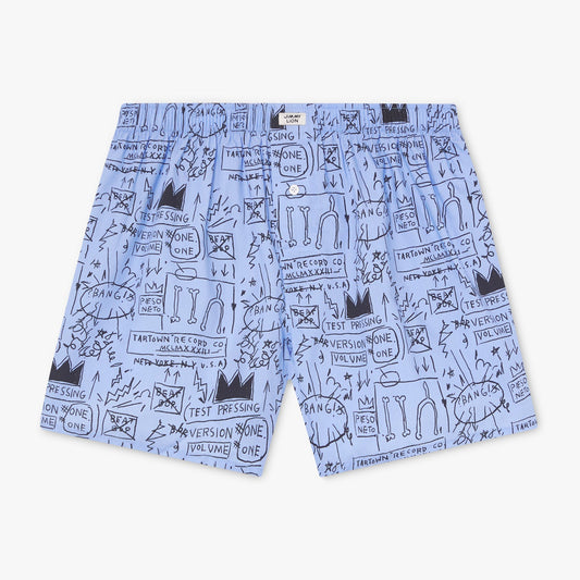 Basquiat Beat Bop Boxer Shorts - Light Blue