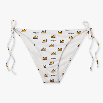 Basquiat Crown Bikini Bottom  - White