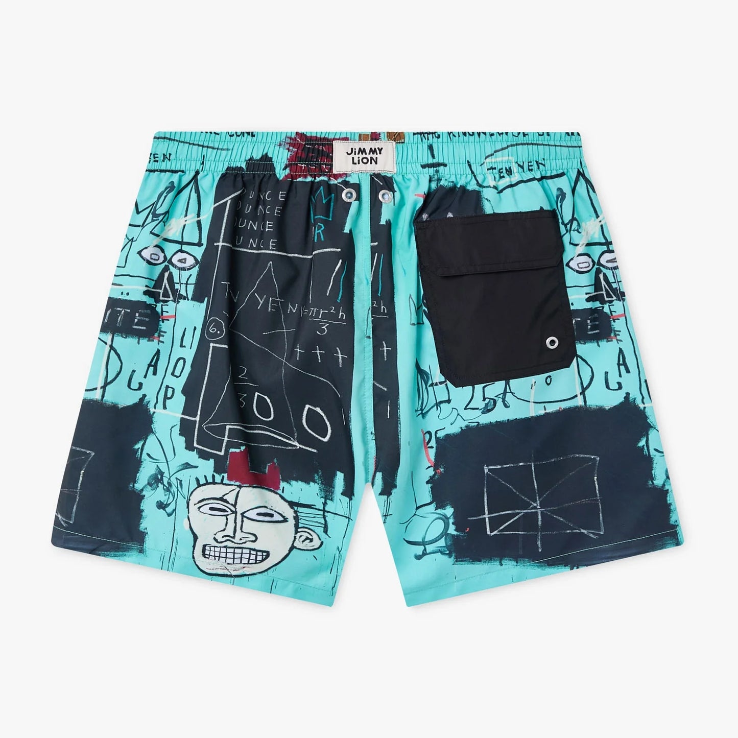 Basquiat Equals Pi Swim Shorts - Turquoise