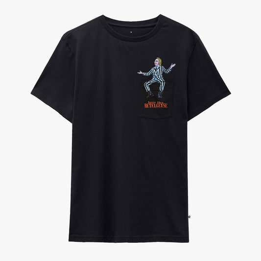 Beetlejuice Grave Pocket Tee - Black