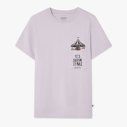 Beetlejuice It’s Show Time Pocket Tee - Purple