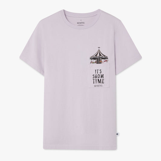 Beetlejuice It’s Show Time Pocket Tee - Purple