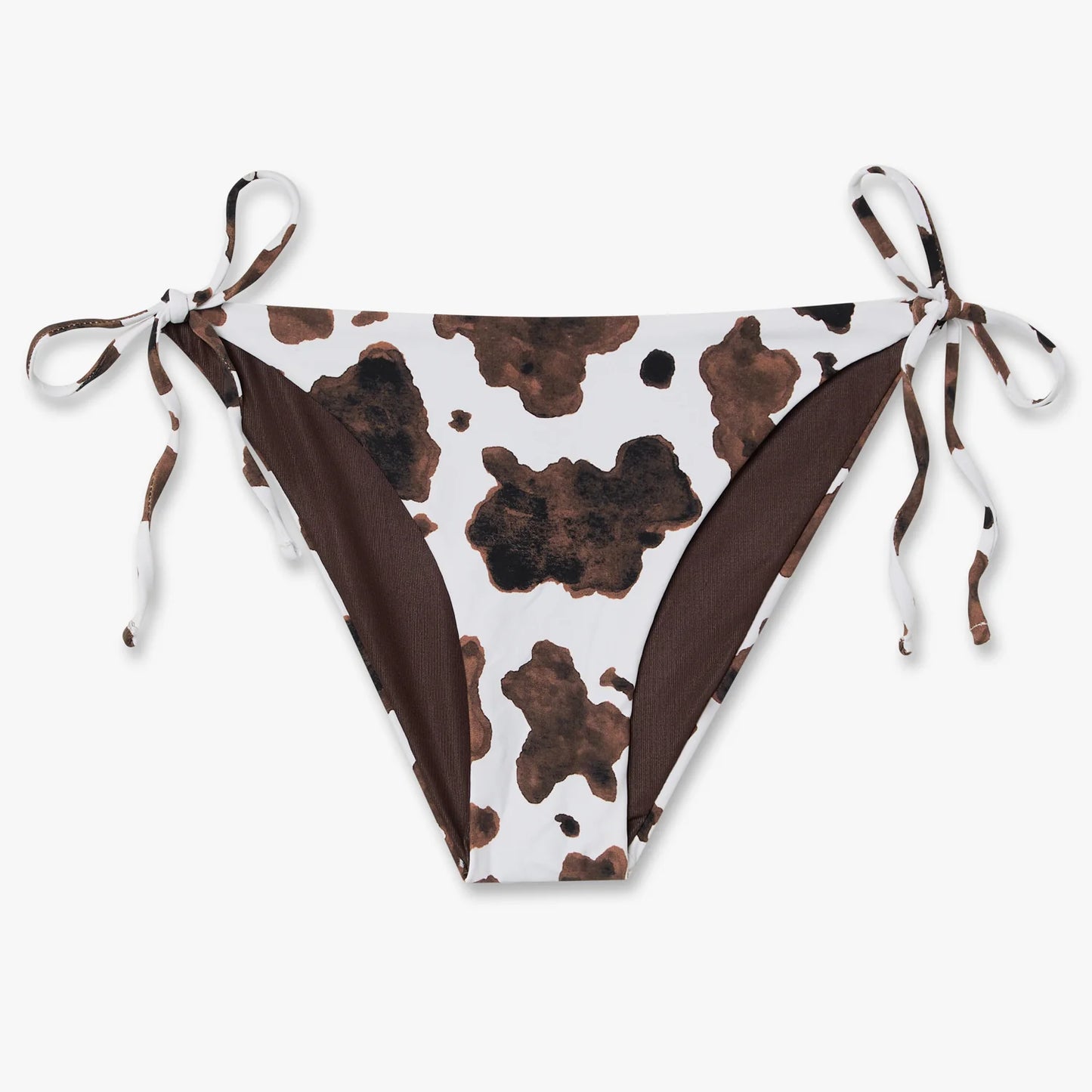 Cow Print Bikini Bottom - Off White