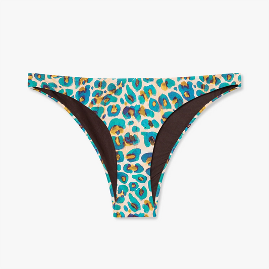 Leopard Print Cheeky Bottom - Butter Yellow