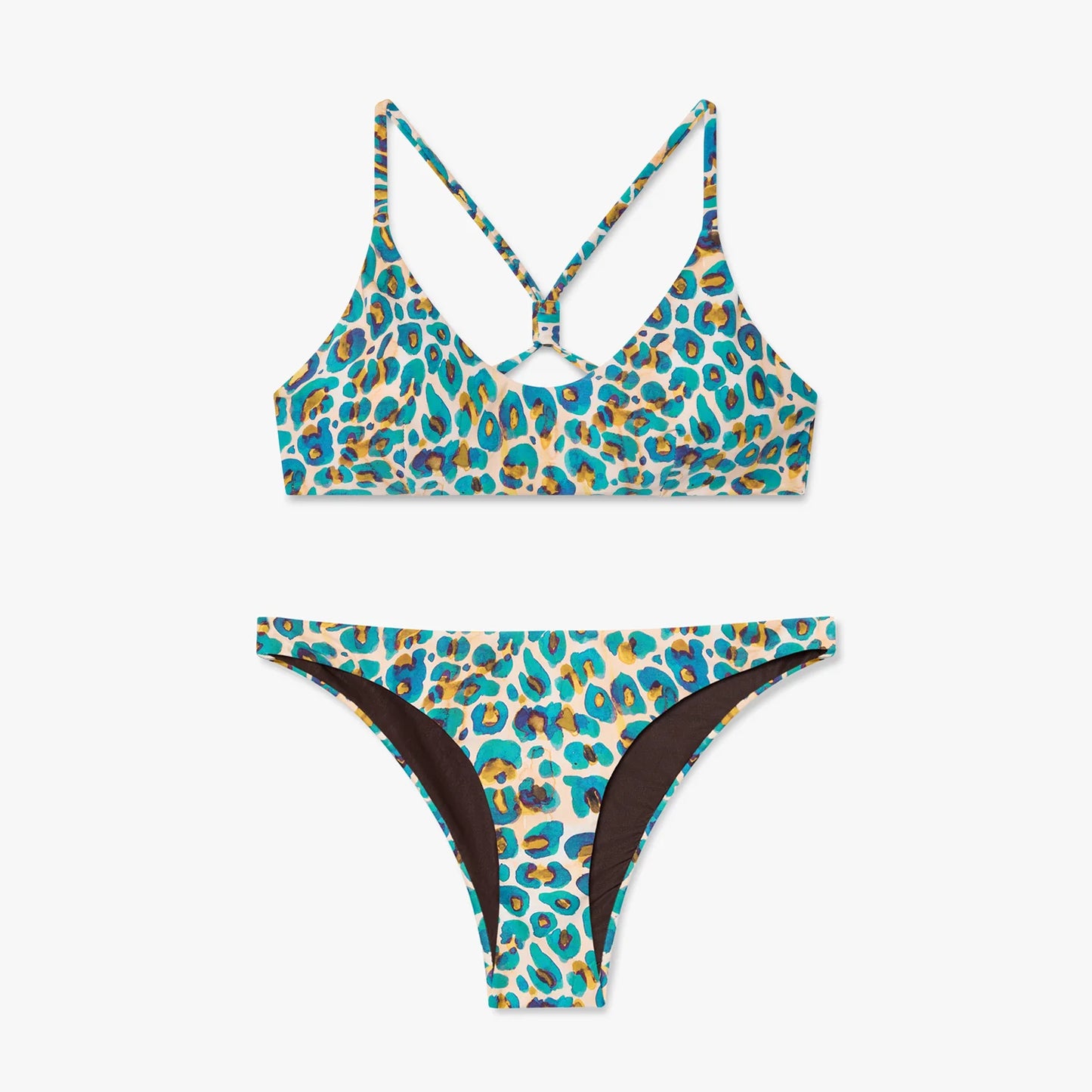 Leopard Print Cheeky Bottom - Butter Yellow