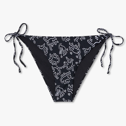 Keith Haring Dancers Bikini Bottom - Black
