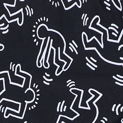 Keith Haring Dancers Bikini Top - Black