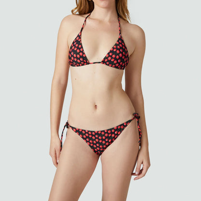 Tomatoes Bikini Bottom - Black and Red