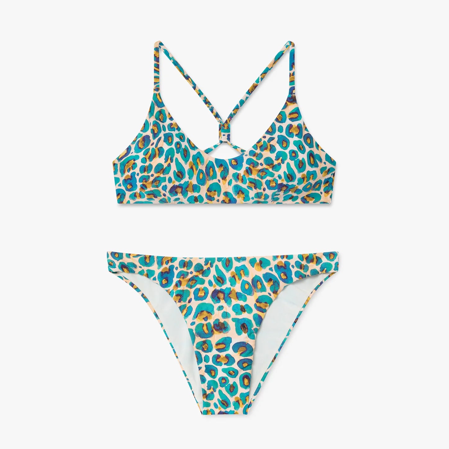 Leopard Print Scoop Top - Butter Yellow