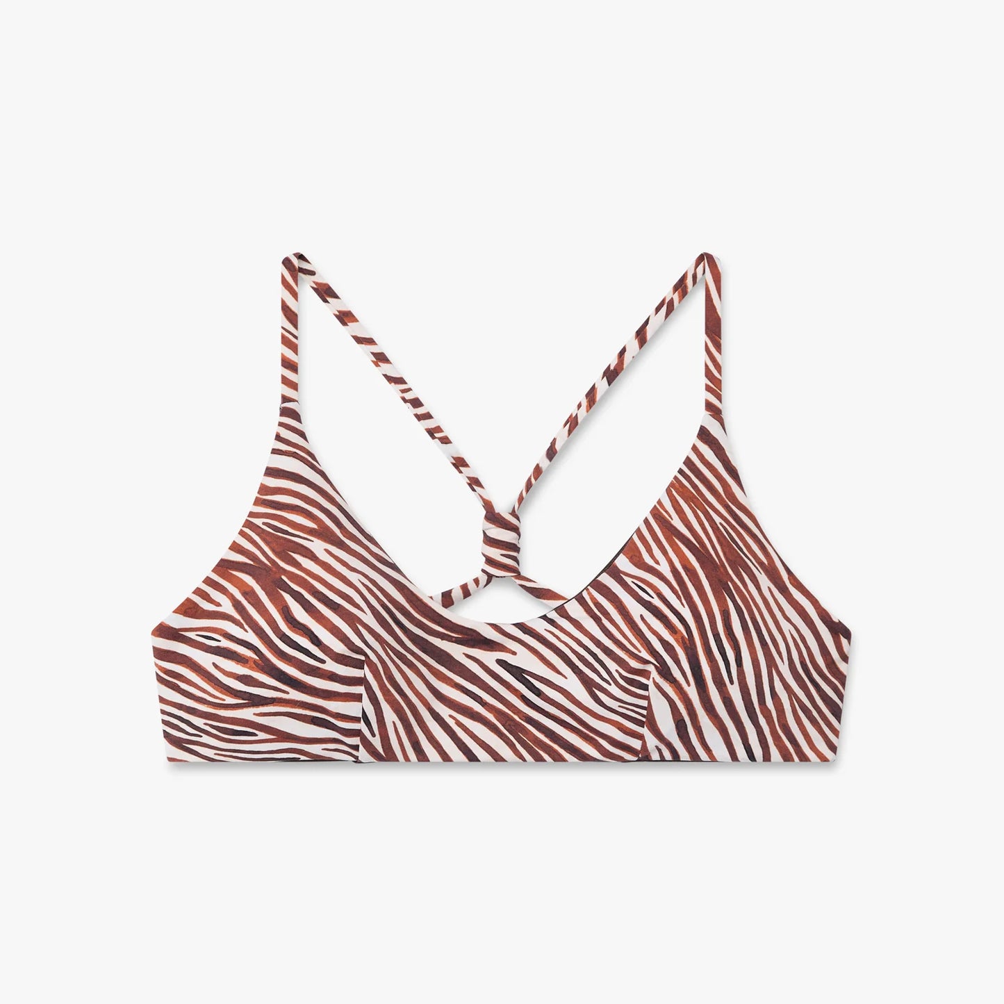 Zebra Print Scoop Top- Beige