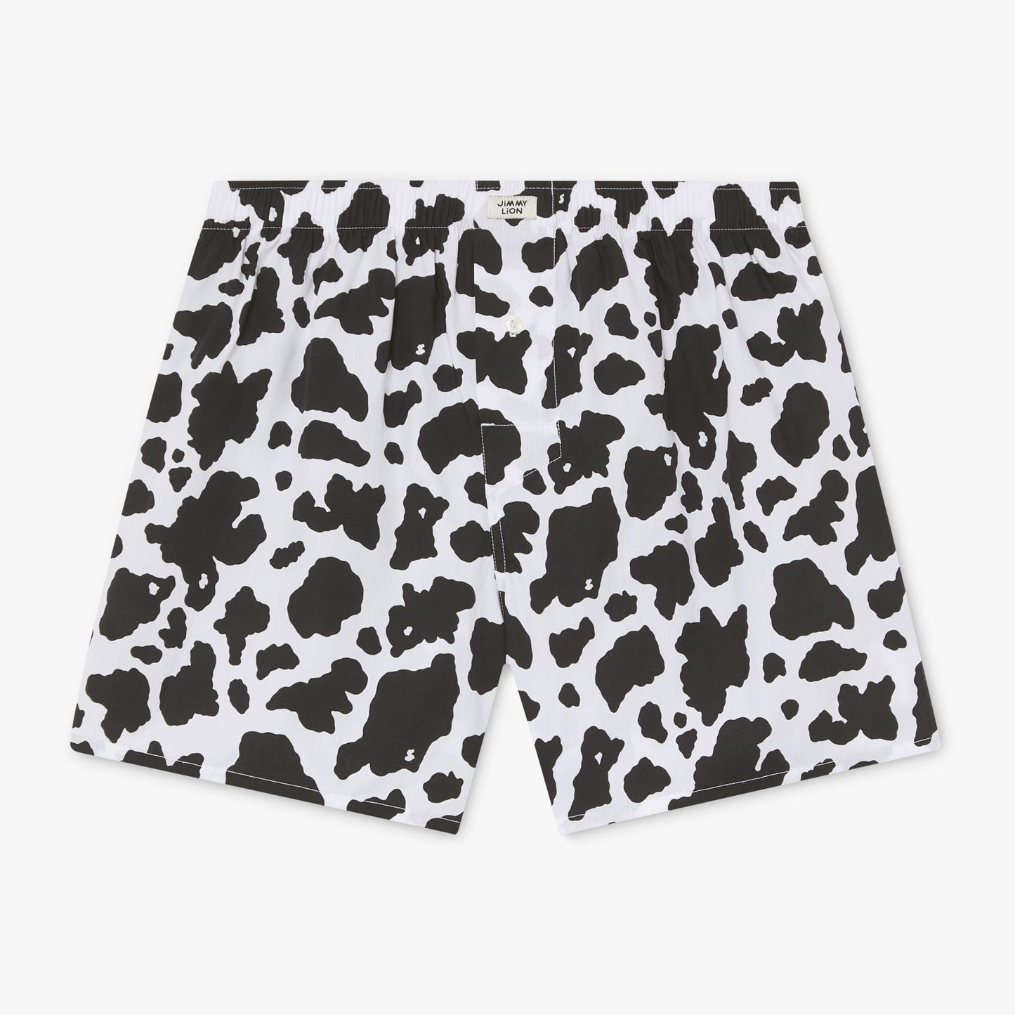 Cow Print Boxer Shorts - White