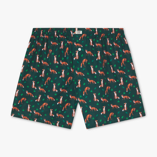 Dusk Fox Boxer Shorts - Green