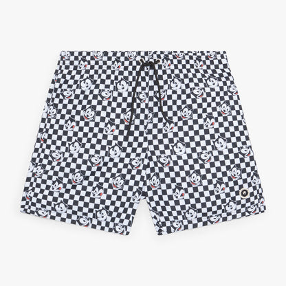 Felix Check Swim Shorts - Black White