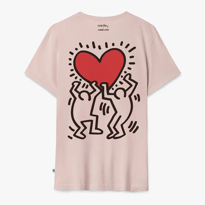 Keith Haring Heart Tee - Pink