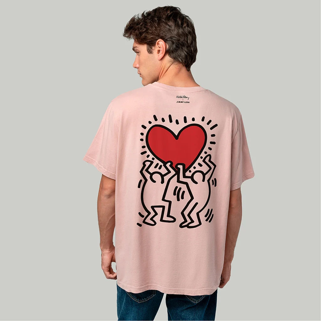Keith Haring Heart Tee - Pink