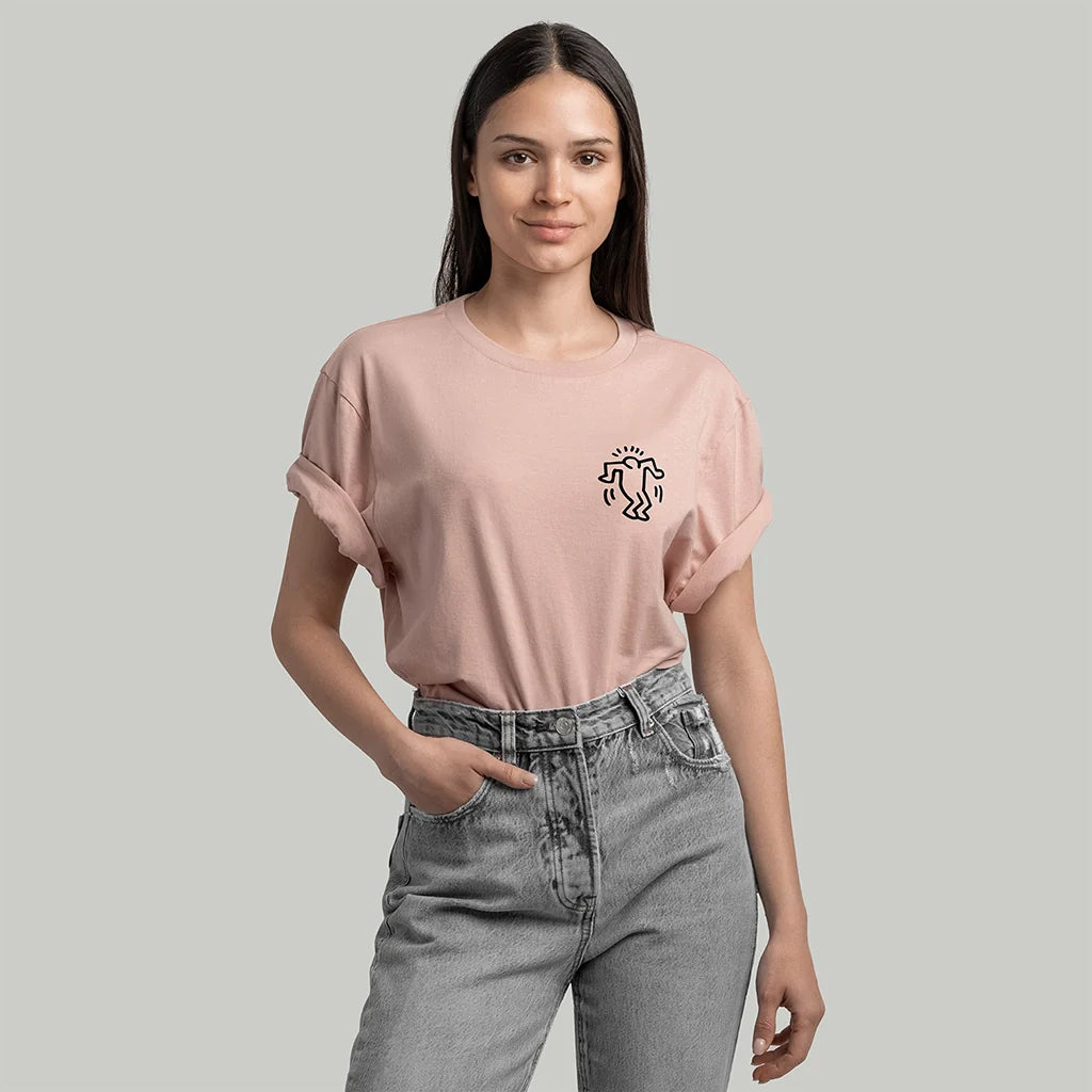 Keith Haring Heart Tee - Pink