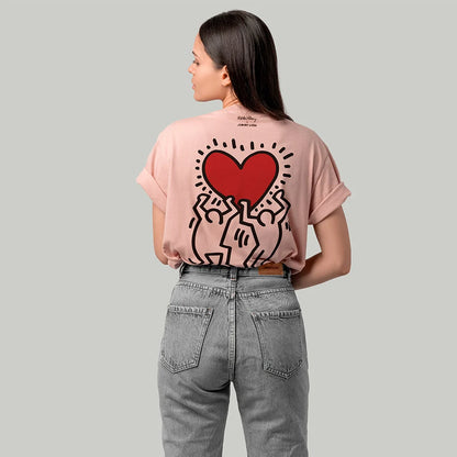 Keith Haring Heart Tee - Pink
