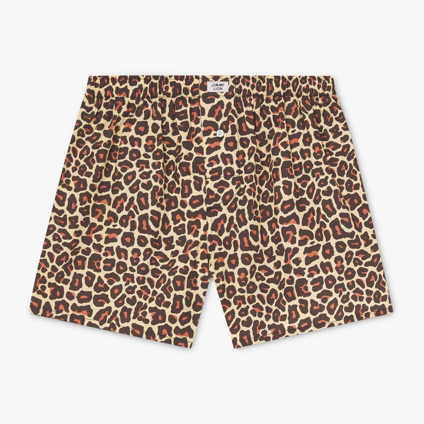 Leopard Print Boxer Shorts - Warm Beige