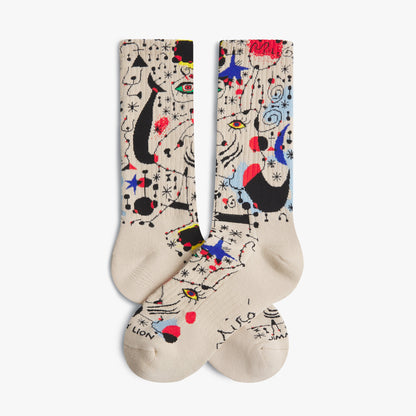Athletic Miró Ciphers and Constellations - Beige