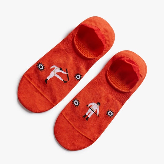 Clockwork Orange Pattern No Show - Orange