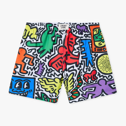 Keith Haring Pop Shop Tokyo Swim Shorts - White