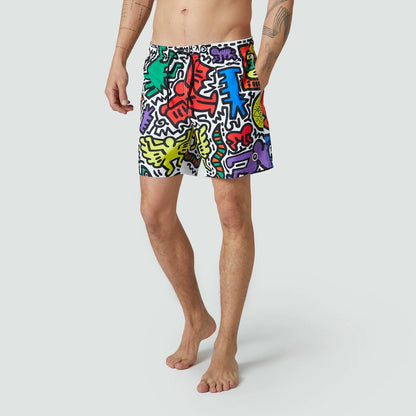 Keith Haring Pop Shop Tokyo Swim Shorts - White