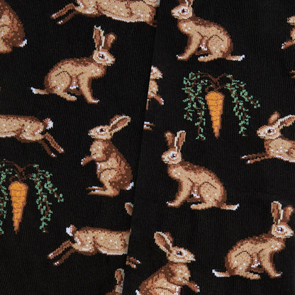 Rabbits and Carrot - Black