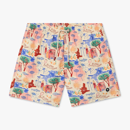 Golden Hour Swim Shorts - Cream White
