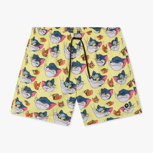 Tom and Jerry Vintage Swim Shorts - Yellow