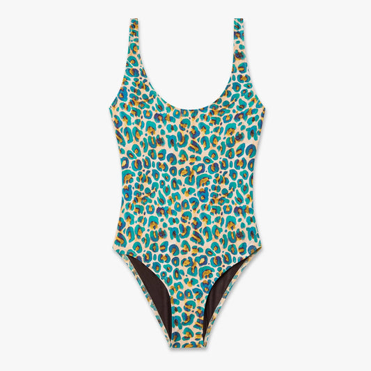 Leopard Print Swimsuit - Butter Yellow