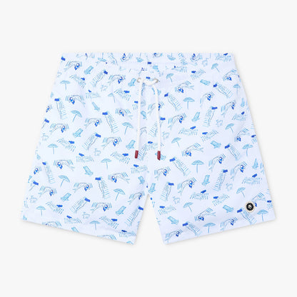 Tan Lines Swim Shorts - White