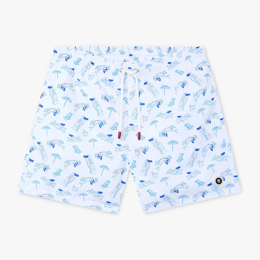 Tan Lines Swim Shorts - White