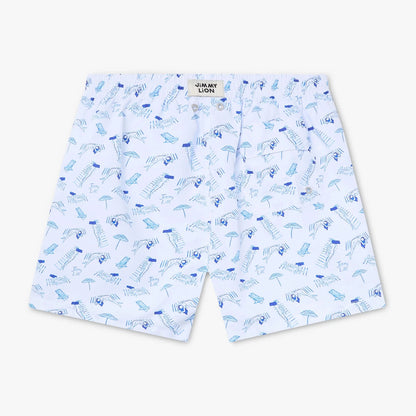 Tan Lines Swim Shorts - White