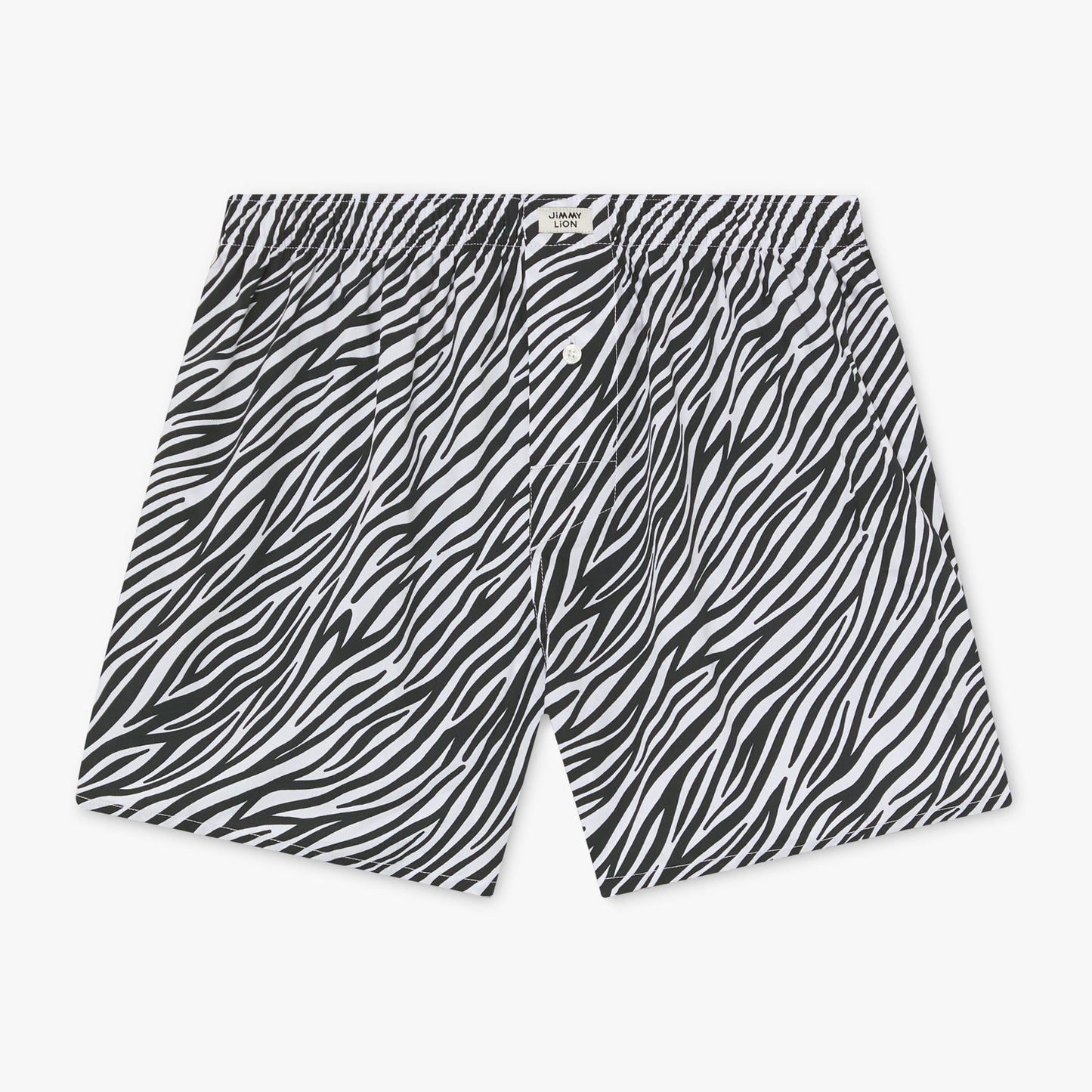 Zebra Print Boxer Shorts - White